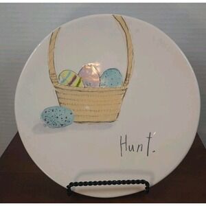 Rae Dunn Artisan Collection "Hunt" Easter Basket Eggs‎ 8.25" Luncheon Plate